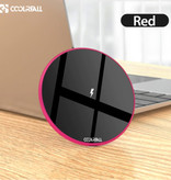 Coolreall Tappetino di ricarica wireless per caricabatterie wireless universale Qi da 15 W rosso