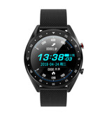 Lemfo Deportes Smartwatch Fitness Sport Activity Tracker Smartphone Reloj iOS Android iPhone Samsung Huawei Negro Metal