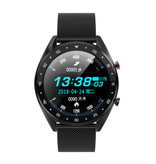 Lemfo Sport Smartwatch Fitness Sport Activity Tracker Smartphone Watch iOS Android iPhone Samsung Huawei Black Metal