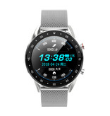 Lemfo Sport Smartwatch Fitness Sport Activity Tracker Smartphone Watch iOS Android iPhone Samsung Huawei Silver Metal