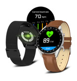 Lemfo Sports Smartwatch Fitness Sport Activity Tracker Smartphone Watch iOS Android iPhone Samsung Huawei Brown Leather