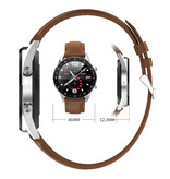 Lemfo Sports Smartwatch Fitness Sport Activity Tracker Smartphone Watch iOS Android iPhone Samsung Huawei Brown Leather