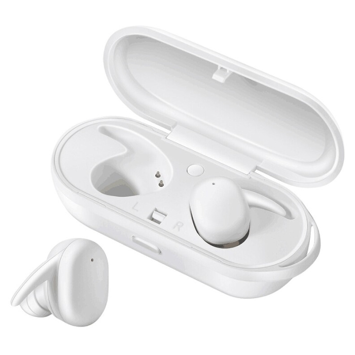 DT-1 TWS écouteurs de contrôle tactile intelligents sans fil Bluetooth 5.0 écouteurs intra-auriculaires sans fil écouteurs écouteurs 300mAh blanc