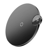 Baseus Caricabatterie wireless universale Qi da 10 W con display LED, base di ricarica wireless nera