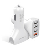 Ykz Qualcomm Quick Charge 3.0 Quad-Port-Autoladegerät / Ladegerät - Weiß