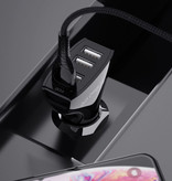 Ykz Chargeur de voiture / chargeur de voiture à quatre ports Quick Charge 3.0 de Qualcomm - Blanc