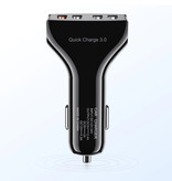 Ykz Qualcomm Quick Charge 3.0 Quad Port Autolader/Carcharger - Wit