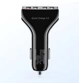 Ykz Qualcomm Quick Charge 3.0 Quad-Port-Autoladegerät / Ladegerät - Schwarz