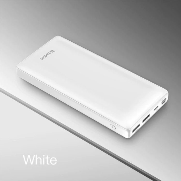 Cargador externo 30.000mAh Powerbank Batería de emergencia Cargador de batería Blanco