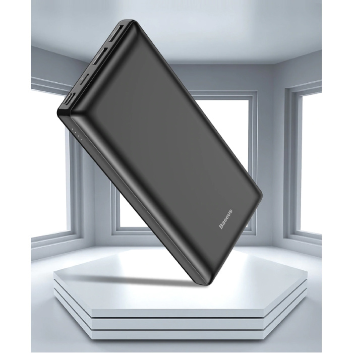 Baseus Externes 30.000mAh Powerbank Notfall Akku Ladegerät Ladegerät Schwarz