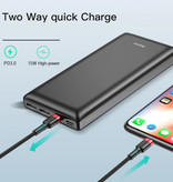 Baseus External 30.000mAh Powerbank Emergency Battery Battery Charger Charger Black