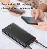 Baseus Chargeur externe de chargeur de batterie de batterie de secours 30.000mAh Powerbank noir