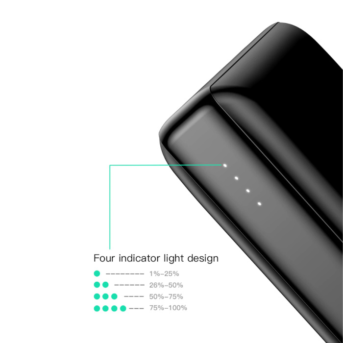 Baseus Externes 30.000mAh Powerbank Notfall Akku Ladegerät Ladegerät Schwarz