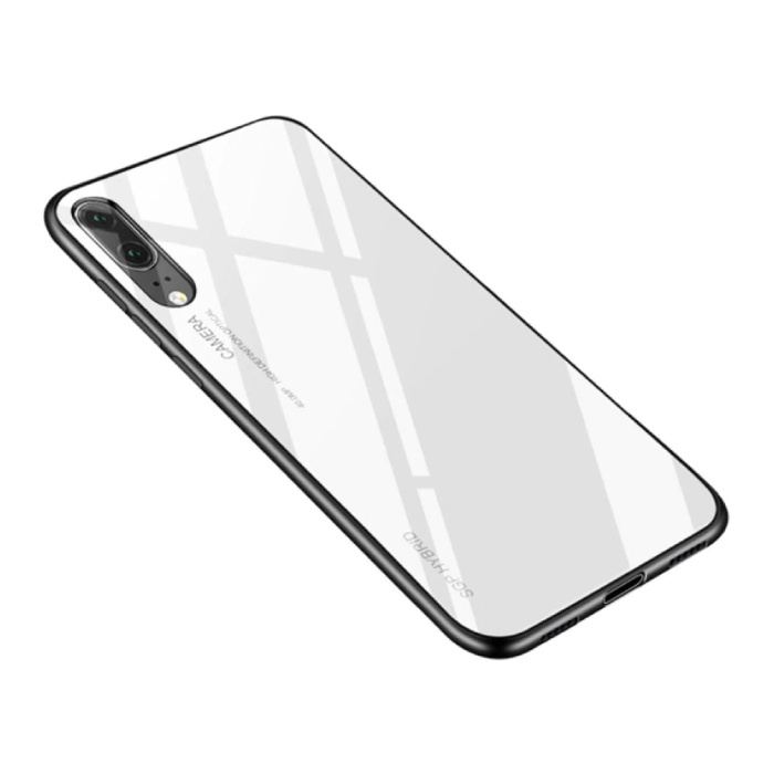 Huawei P30 Lite - Gradient Armor Gehäuse Abdeckung Cas TPU Gehäuse Weiß