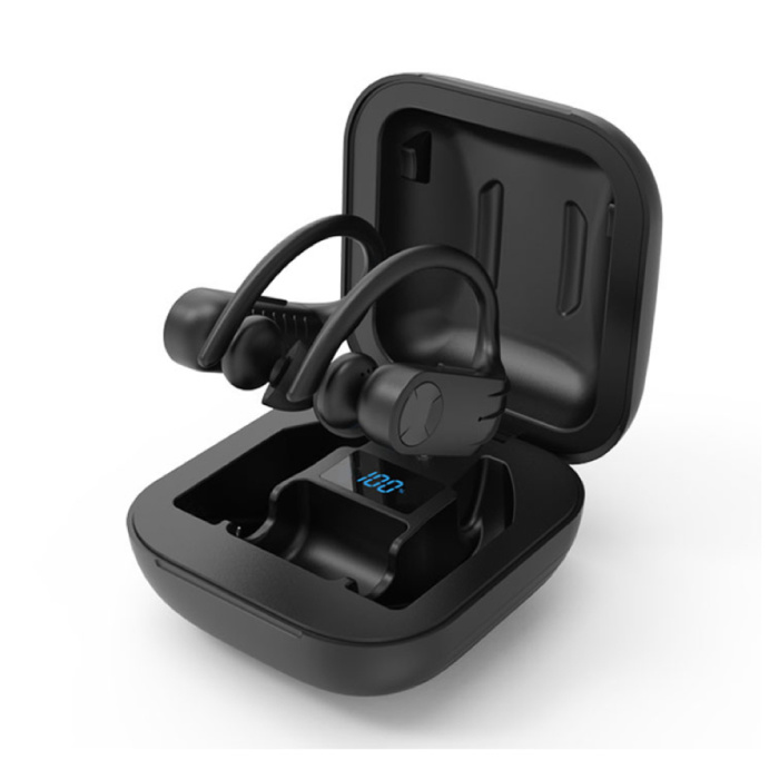 B1 TWS Wireless Earpieces with Ear Hook Bluetooth 5.0 In-Ear Wireless Buds Earphones Earbuds 950mAh Earphone Black