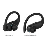 Caletop B1 TWS Wireless Earpieces with Ear Hook Bluetooth 5.0 In-Ear Wireless Buds Earphones Earbuds 950mAh Earphone Black