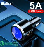 iHaitun Qualcomm Quick Charge 3.0 Autoladegerät / Ladegerät - Schwarz