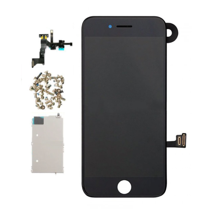 iPhone 7 Wstępnie zmontowany ekran (ekran dotykowy + LCD + części) Jakość AAA + - czarny + narzędzia