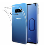 Stuff Certified® Samsung Galaxy S10 Plus Funda TPU Transparente + Protector de Pantalla Vidrio Templado