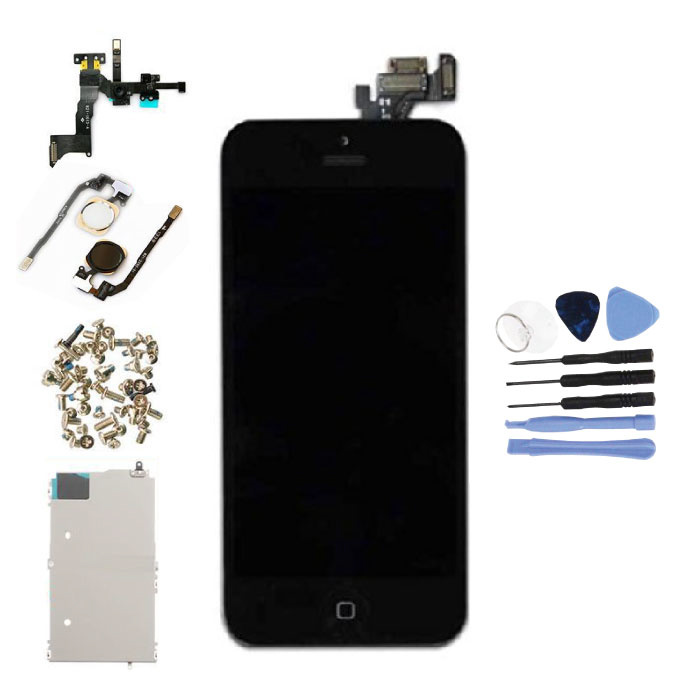 Schermo preassemblato per iPhone 5 (touchscreen + LCD + parti) AAA + qualità - nero + strumenti