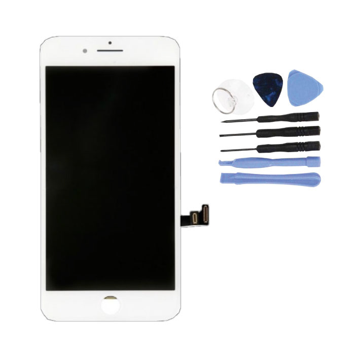 Ekran iPhone 8 Plus (ekran dotykowy + LCD + części) AAA + jakość - biały + narzędzia