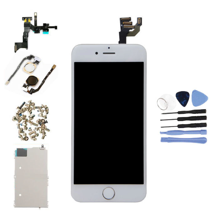 iPhone 6 4.7 "Pre-assembled Display (Touchscreen + LCD + Parts) AAA + Quality - White + Tools