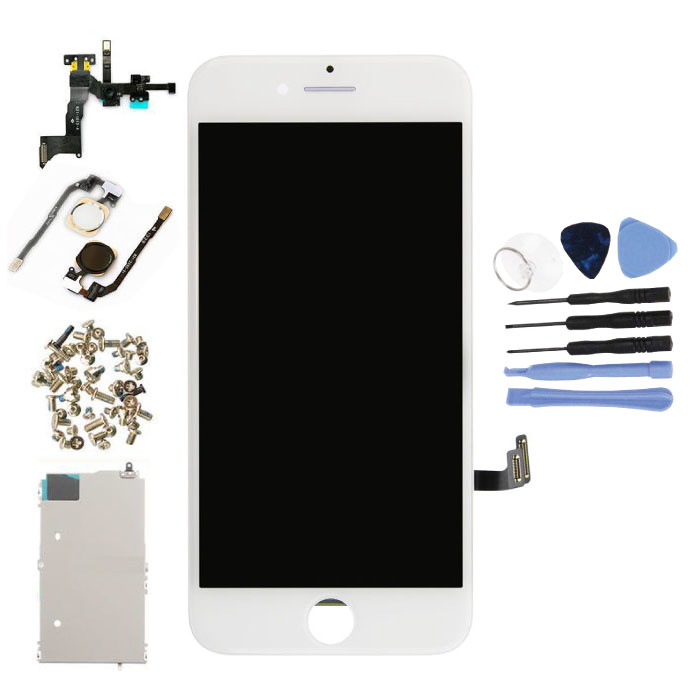 Schermo preassemblato per iPhone 7 (touchscreen + LCD + parti) AAA + qualità - bianco + strumenti
