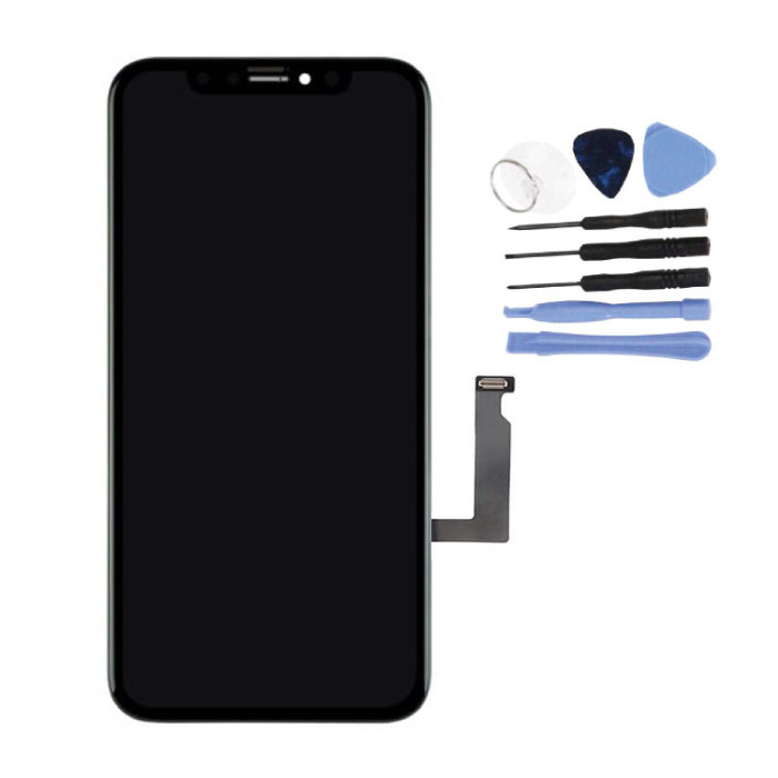 Pantalla iPhone XR (pantalla táctil + LCD + piezas) Calidad A + - Negro + Herramientas