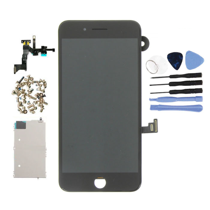 iPhone 8 Plus Voorgemonteerd Scherm (Touchscreen + LCD + Onderdelen) AA+ Kwaliteit - Zwart + Gereedschap