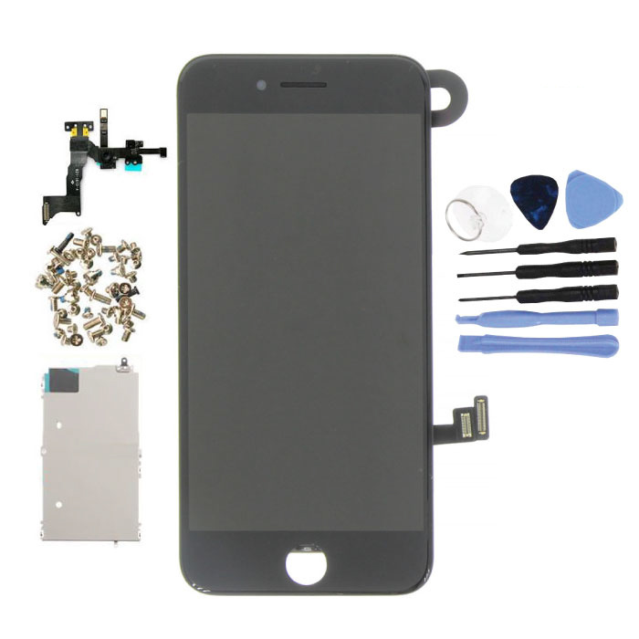 Pantalla premontada iPhone 8 (pantalla táctil + LCD + piezas) Calidad AA + - Negro + Herramientas