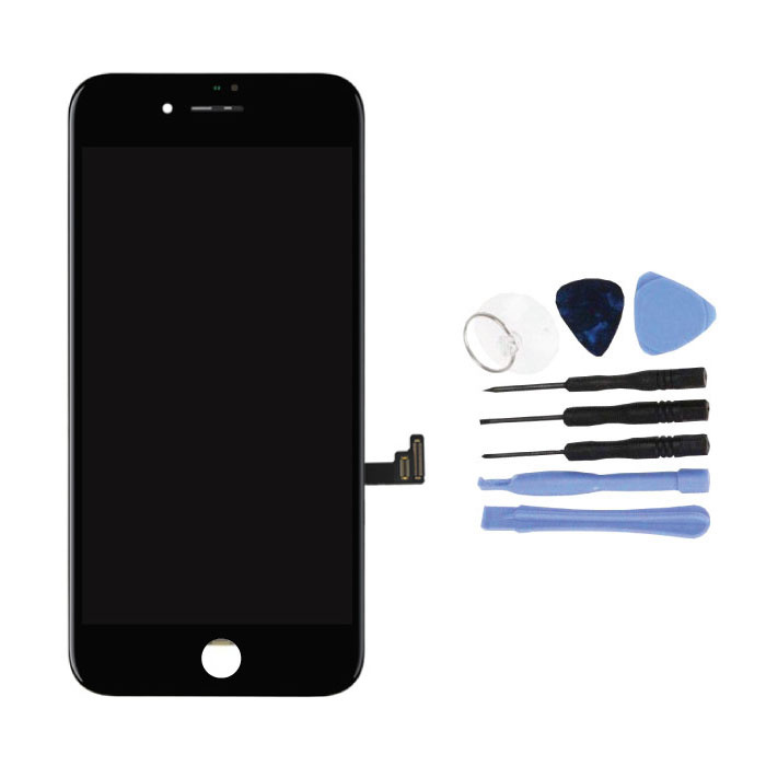 iPhone 8 Plus Bildschirm (Touchscreen + LCD + Teile) AAA + Qualität - Schwarz + Werkzeuge