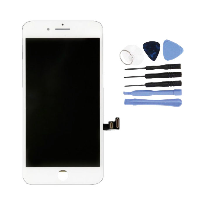 iPhone 8 Bildschirm (Touchscreen + LCD + Teile) AAA + Qualität - Weiß + Werkzeuge