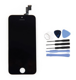 Stuff Certified® Ekran iPhone SE / 5S (ekran dotykowy + LCD + części) AAA + jakość - czarny + narzędzia