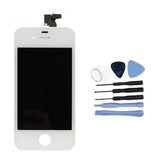 Stuff Certified® Ekran iPhone 4 (ekran dotykowy + LCD + części) AAA + jakość - biały + narzędzia