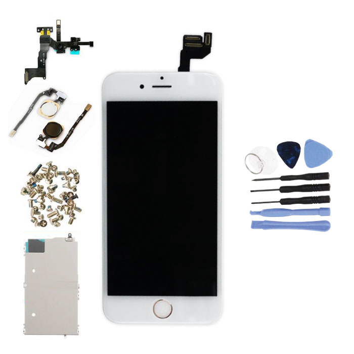 iPhone 6S 4.7 "Pre-assembled Display (Touchscreen + LCD + Parts) AA + Quality - White + Tools