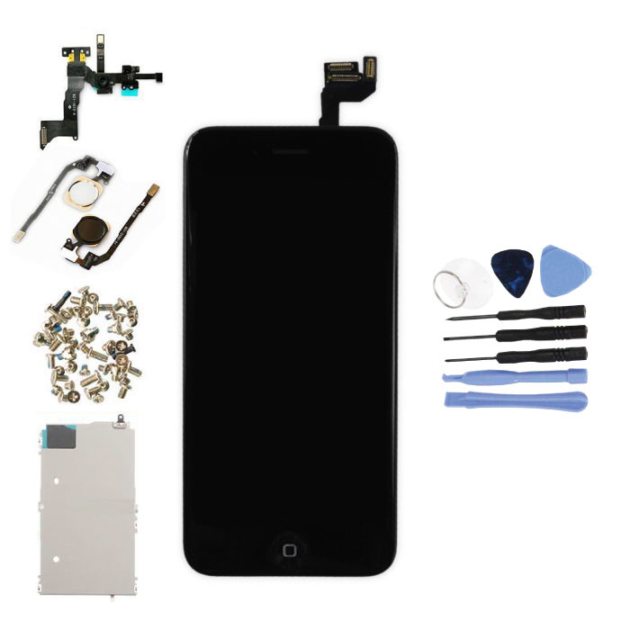 iPhone 6S 4.7 "Vormontiertes Display (Touchscreen + LCD + Teile) AA + Qualität - Schwarz + Werkzeuge