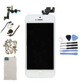 Stuff Certified® Pantalla premontada para iPhone 5 (pantalla táctil + LCD + piezas) Calidad AA + - Blanco + Herramientas