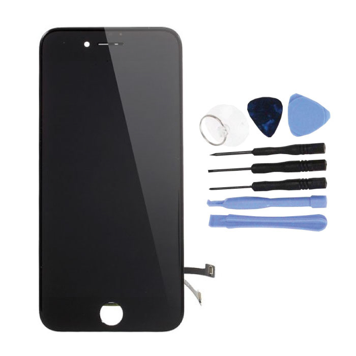 Ekran iPhone 7 (ekran dotykowy + LCD + części) AA + Jakość - czarny + narzędzia