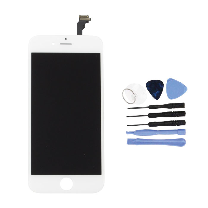 iPhone 6 4.7 "Screen (Touchscreen + LCD + Parts) AA + Quality - White + Tools