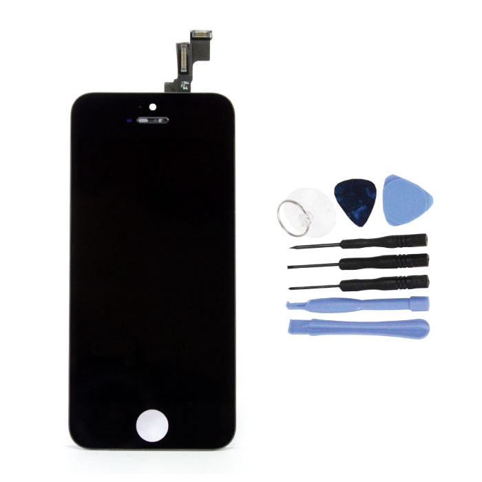 Pantalla iPhone 5C (Pantalla táctil + LCD + Partes) Calidad AA + - Negro + Herramientas