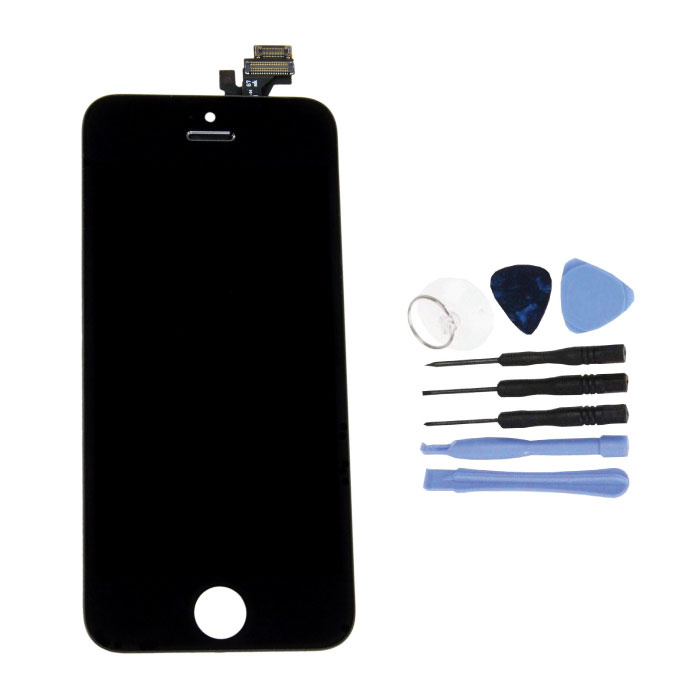 Pantalla iPhone 5 (Pantalla táctil + LCD + Partes) Calidad AA + - Negro + Herramientas