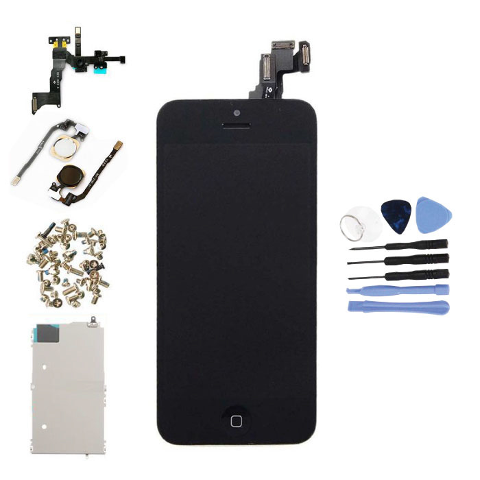 iPhone 5C Pre-assembled Screen (Touchscreen + LCD + Parts) A + Quality - Black + Tools