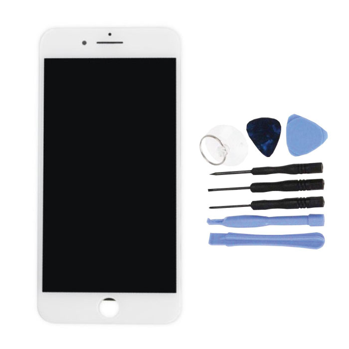 iPhone 7 Plus Bildschirm (Touchscreen + LCD + Teile) A + Qualität - Weiß + Werkzeuge