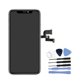 Stuff Certified® Écran iPhone X (écran tactile + OLED + Pièces) A + Qualité - Noir + Outils