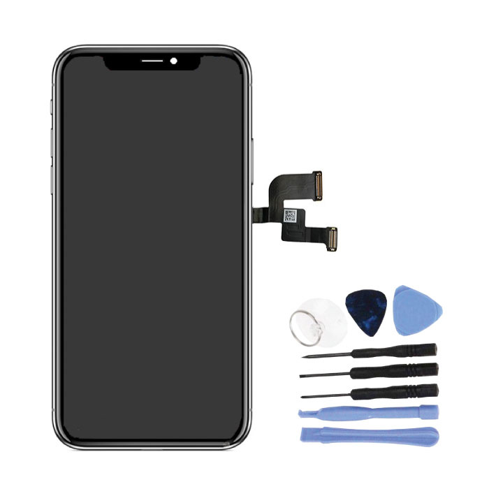 Schermo iPhone X (touchscreen + OLED + parti) A + Qualità - Nero + Strumenti