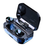 QCR G02 TWS Wireless Smart Touch Control-Ohrhörer Bluetooth 5.0 In-Ear-Funkknospen 3300 mAh Powerbank-Ohrhörer Ohrhörer Schwarz