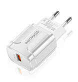 OLAF Qualcomm Quick Charge 3.0 Ładowarka ścienna USB Ładowarka ścienna AC Ładowarka domowa Wtyczka Ładowarka - biała