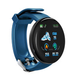 Stuff Certified® Original D18 Smartwatch incurvé HD Smartphone Sport Fitness Sport activité Tracker montre iOS Android iPhone Samsung Huawei bleu