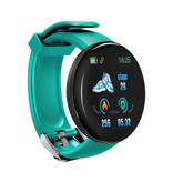 Stuff Certified® Oryginalny Smartwatch D18 Zakrzywiony smartfon HD Fitness Sport Activity Tracker Zegarek iOS Android iPhone Samsung Huawei Green