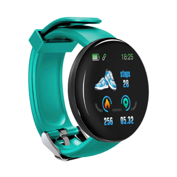 Original D18 Smartwatch gebogen HD Smartphone Fitness Sport Activity Tracker Uhr iOS Android iPhone Samsung Huawei Green